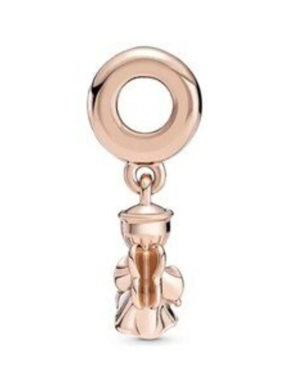Pandora Rose Gold Angel Dangle Charm with Clear Stone